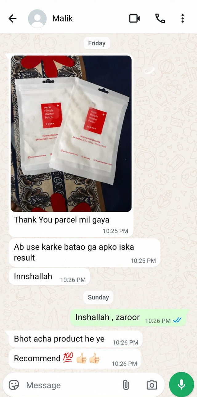 Customer WhatsApp order