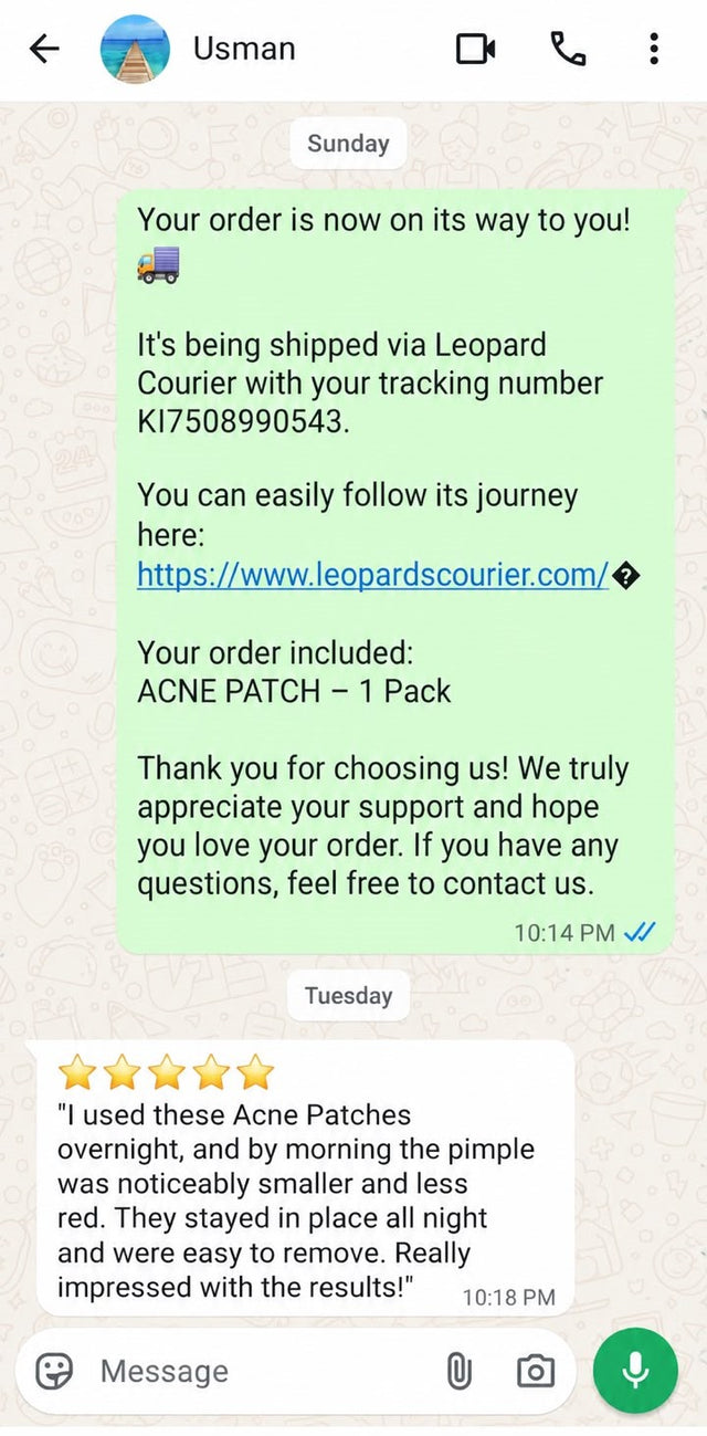 Customer WhatsApp order